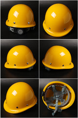 Steel-Rivet Ratchet Hard Hat - Round-Crown SMC Helmet