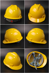 1601V Button-Adjust Hard Hat - V-Ridge SMC Safety Helmet