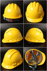 538-C Button-Adjust Hard Hat - Vented PP/PE Safety Helmet