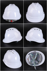 358ABS Button-Adjust Hard Hat - Vented ABS Safety Helmet