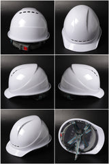 589 Button-Adjust Hard Hat - Vented ABS Safety Helmet