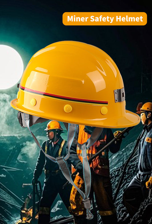 Weiwu Model 388 Ratchet-Knob Miner Safety Helmet: Rugged ABS Protection, Precision Fit with a Turn of the Knob
