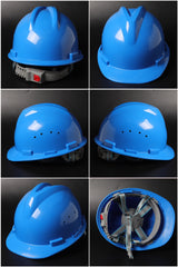 New V216 Button-Adjust Hard Hat - V-Ridge PP/PE Safety Helmet
