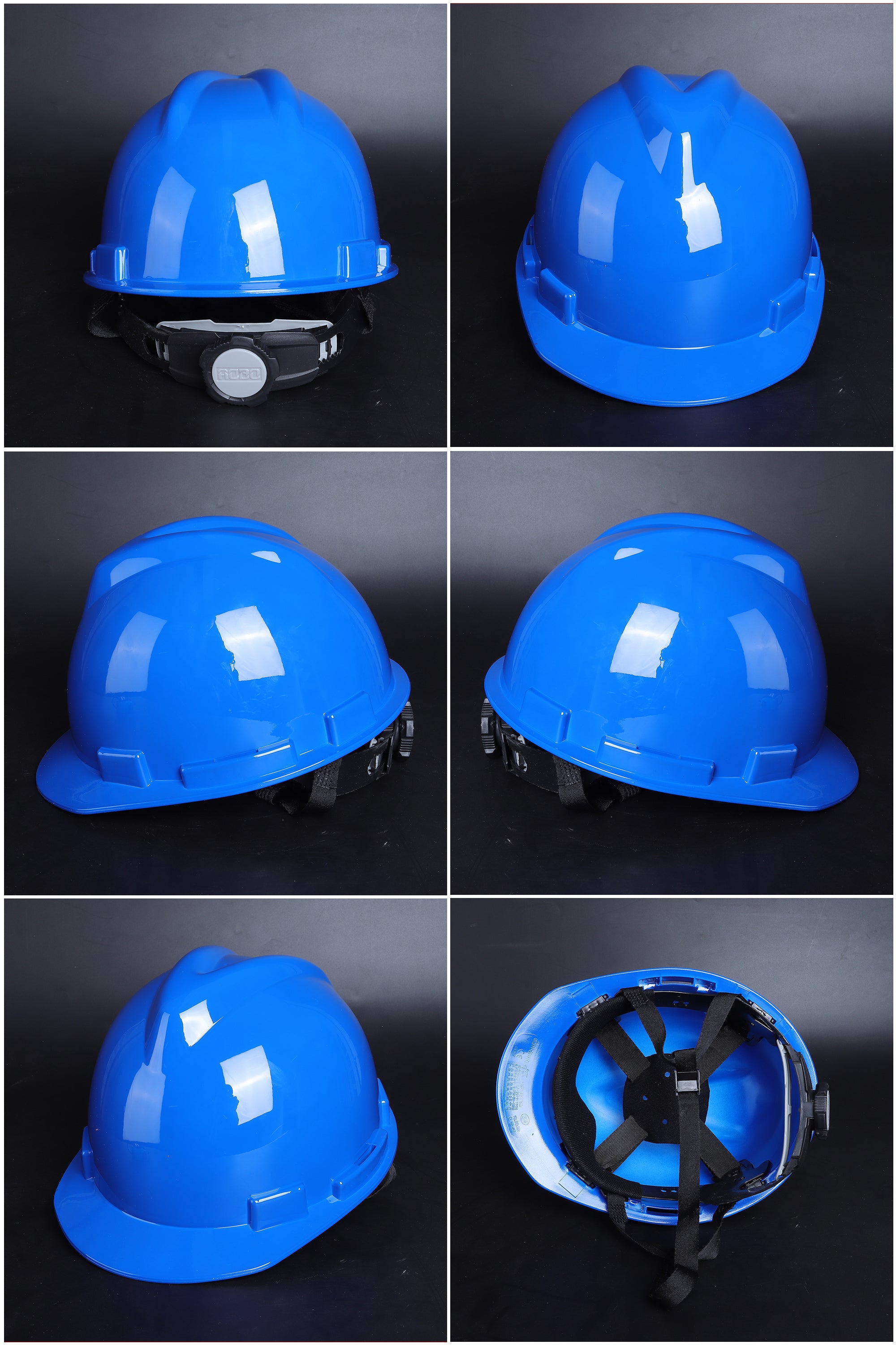 1602V Ratchet Hard Hat - V-Ridge PP/PE Safety Helmet