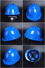1602V Ratchet Hard Hat - V-Ridge PP/PE Safety Helmet