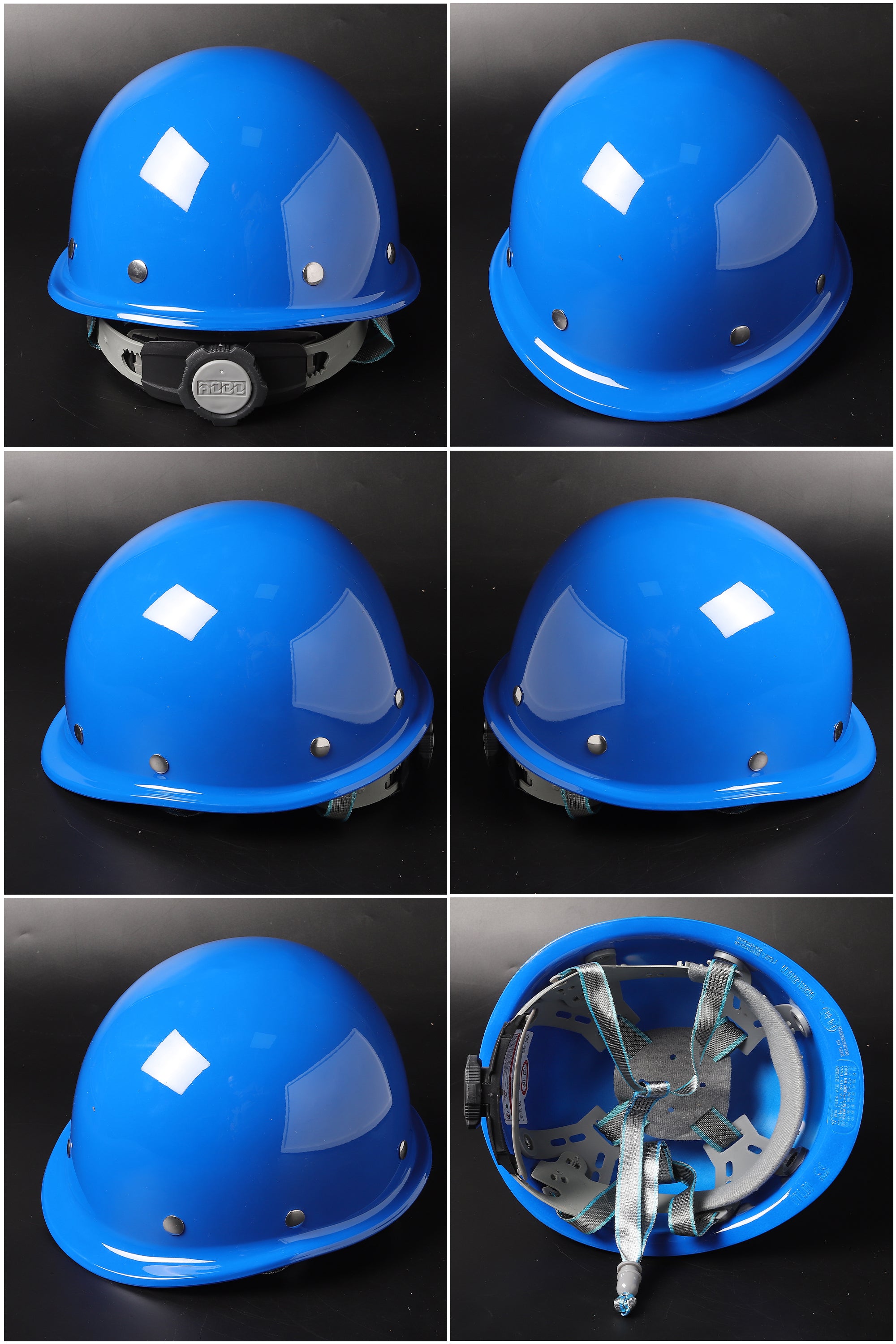Steel-Rivet B Ratchet Hard Hat - Round-Crown SMC Helmet