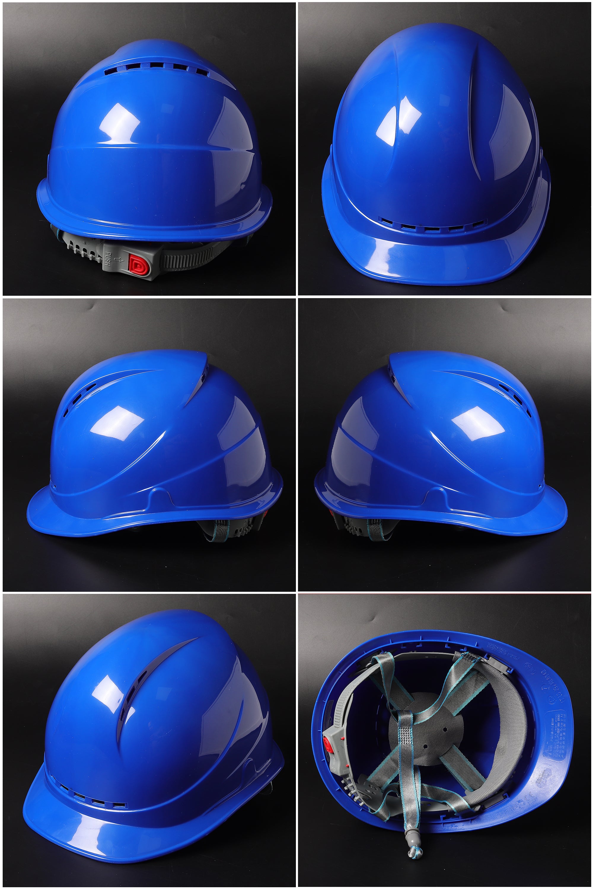 588 Button-Adjust Hard Hat - Vented ABS Safety Helmet