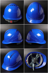 588 Button-Adjust Hard Hat - Vented ABS Safety Helmet