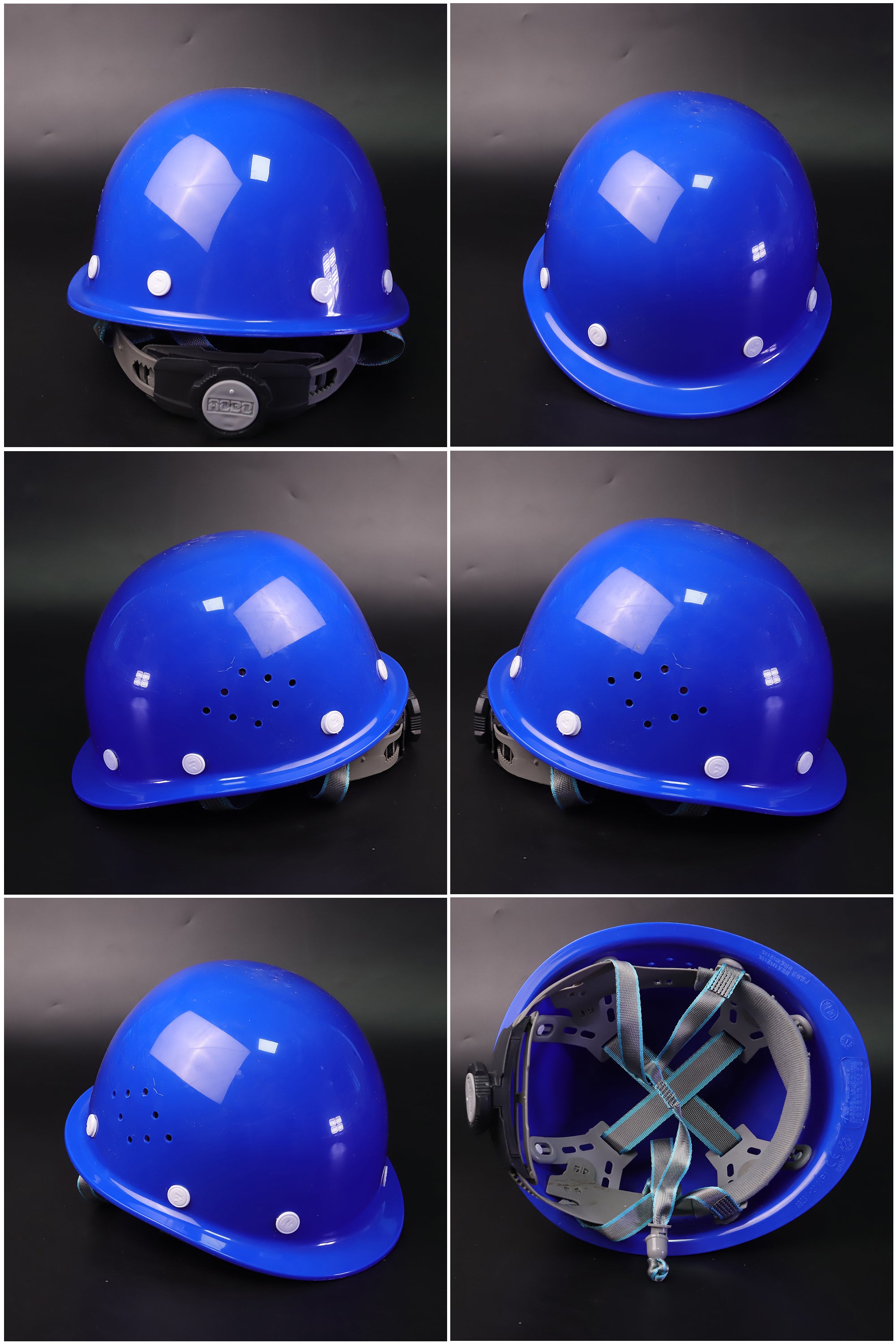 Q1 Button-Adjust Hard Hat - Round-Crown ABS Helmet
