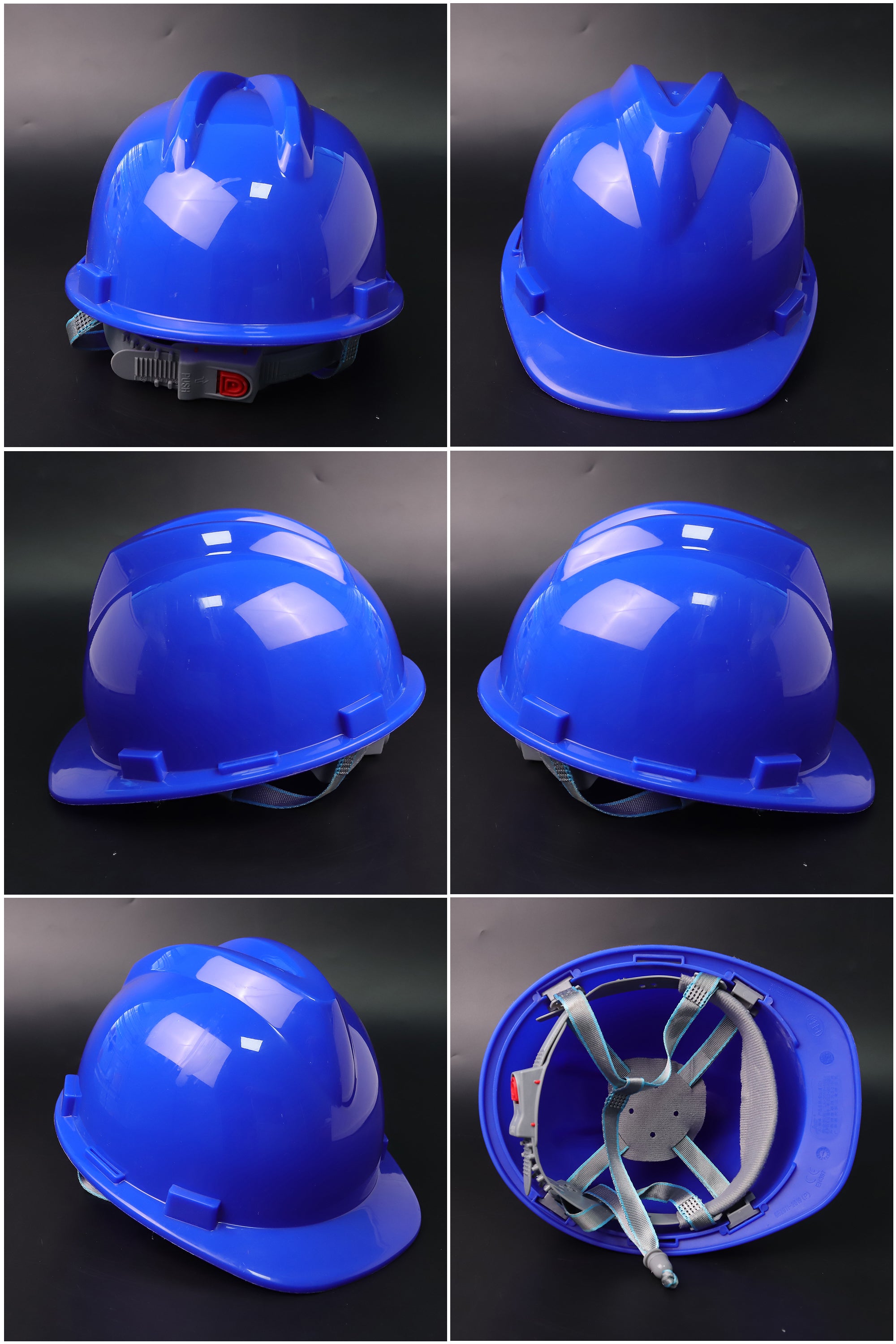 D21 Button-Adjust Hard Hat - PP/PE Cap-Style Safety Helmet