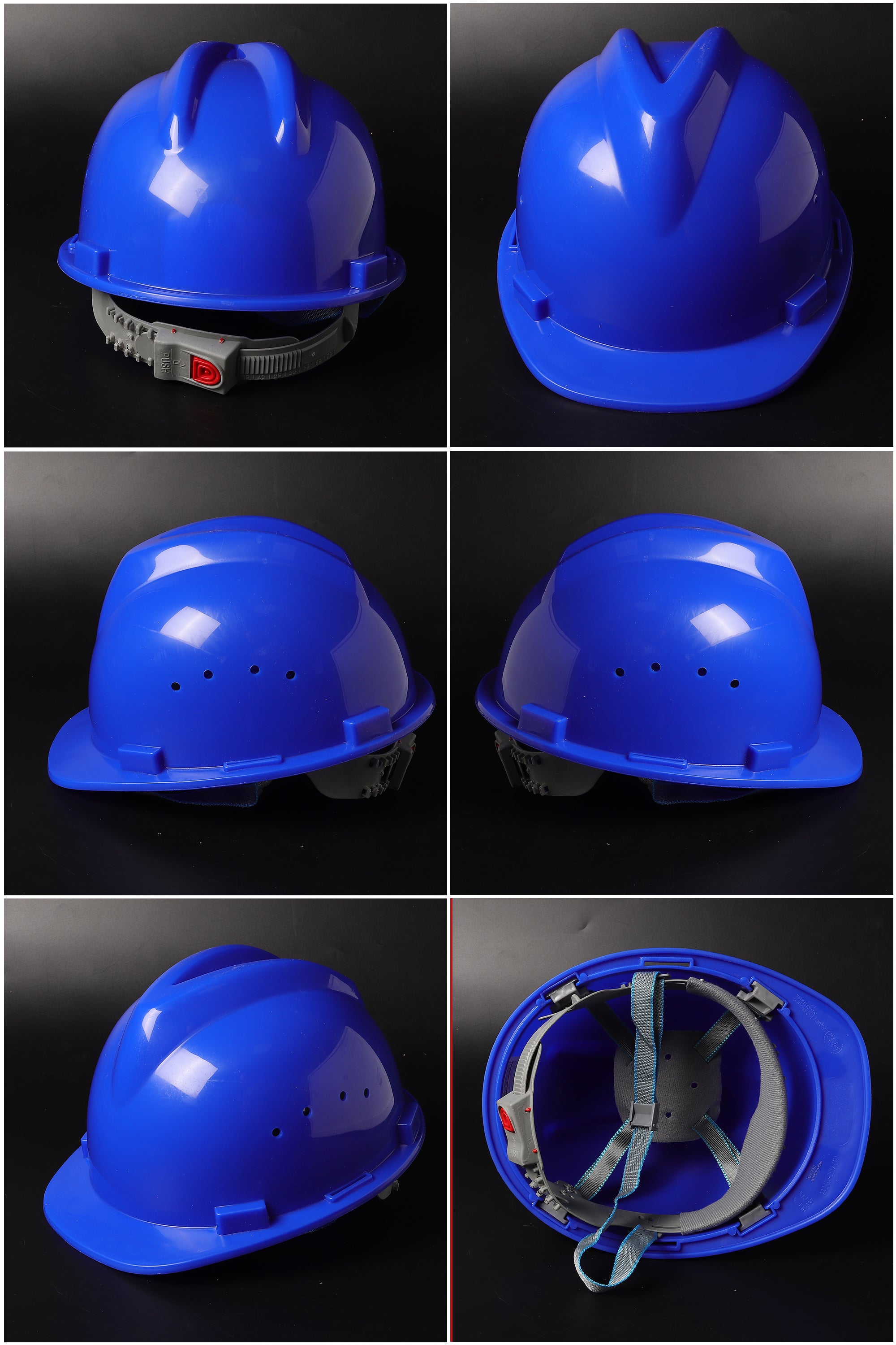 D216 Button-Adjust Hard Hat - PP/PE Cap-Style Safety Helmet