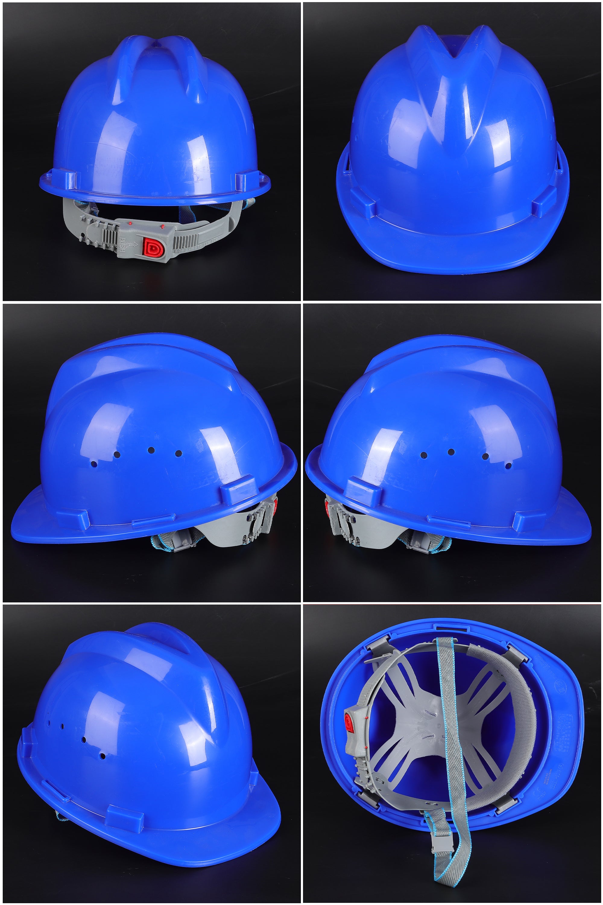 A10 Button-Adjust Hard Hat - PP/PE Cap-Style Safety Helmet