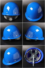 Steel-Rivet G Ratchet Hard Hat - Vented Round-Crown PP/PE Helmet
