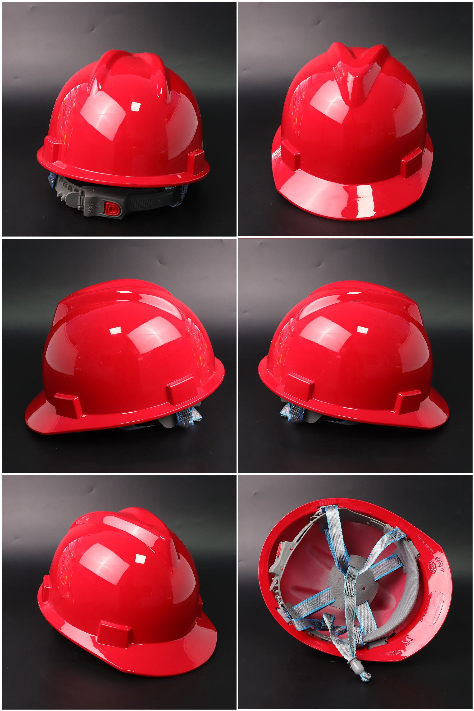 1601V Button-Adjust Hard Hat - V-Ridge SMC Safety Helmet