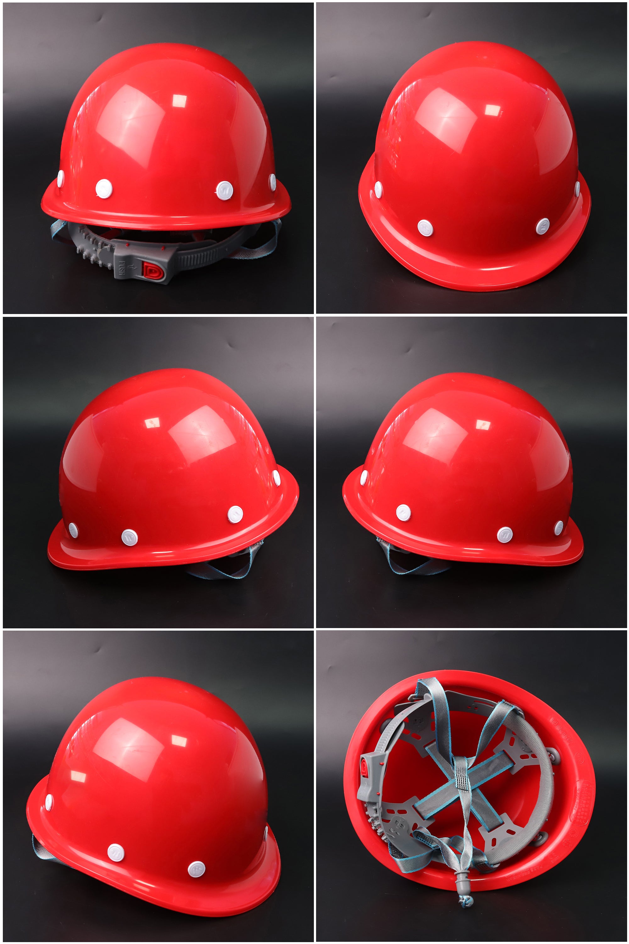 Q5 Button-Adjust Hard Hat - Round-Crown ABS Helmet