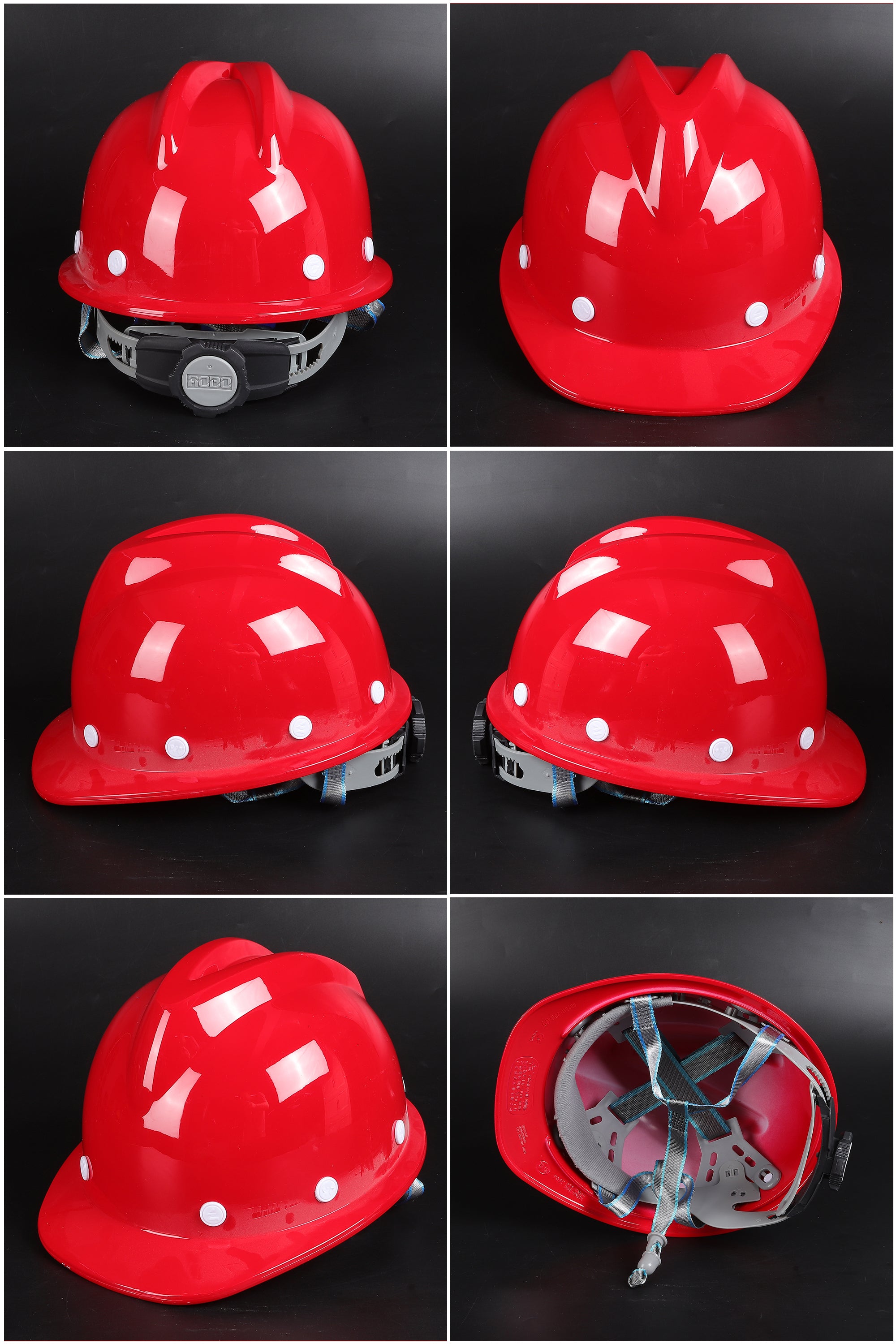 V-C Ratchet Hard Hat - V-Ridge PP/PE Safety Helmet
