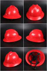 500PP Full-Brim Button-Adjust Hard Hat - PP/PE Safety Helmet