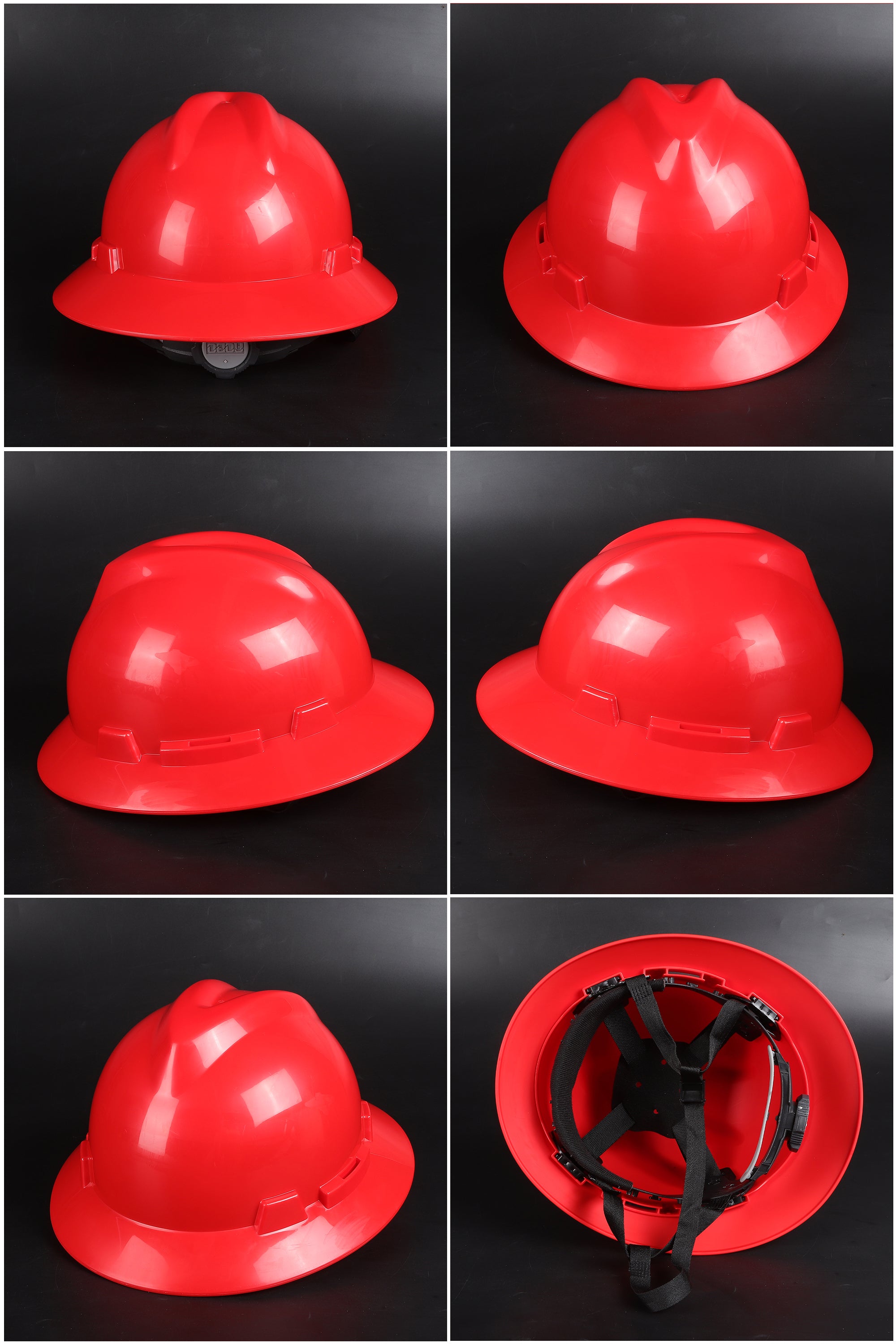 500ABS Full-Brim Ratchet Hard Hat - ABS Safety Helmet