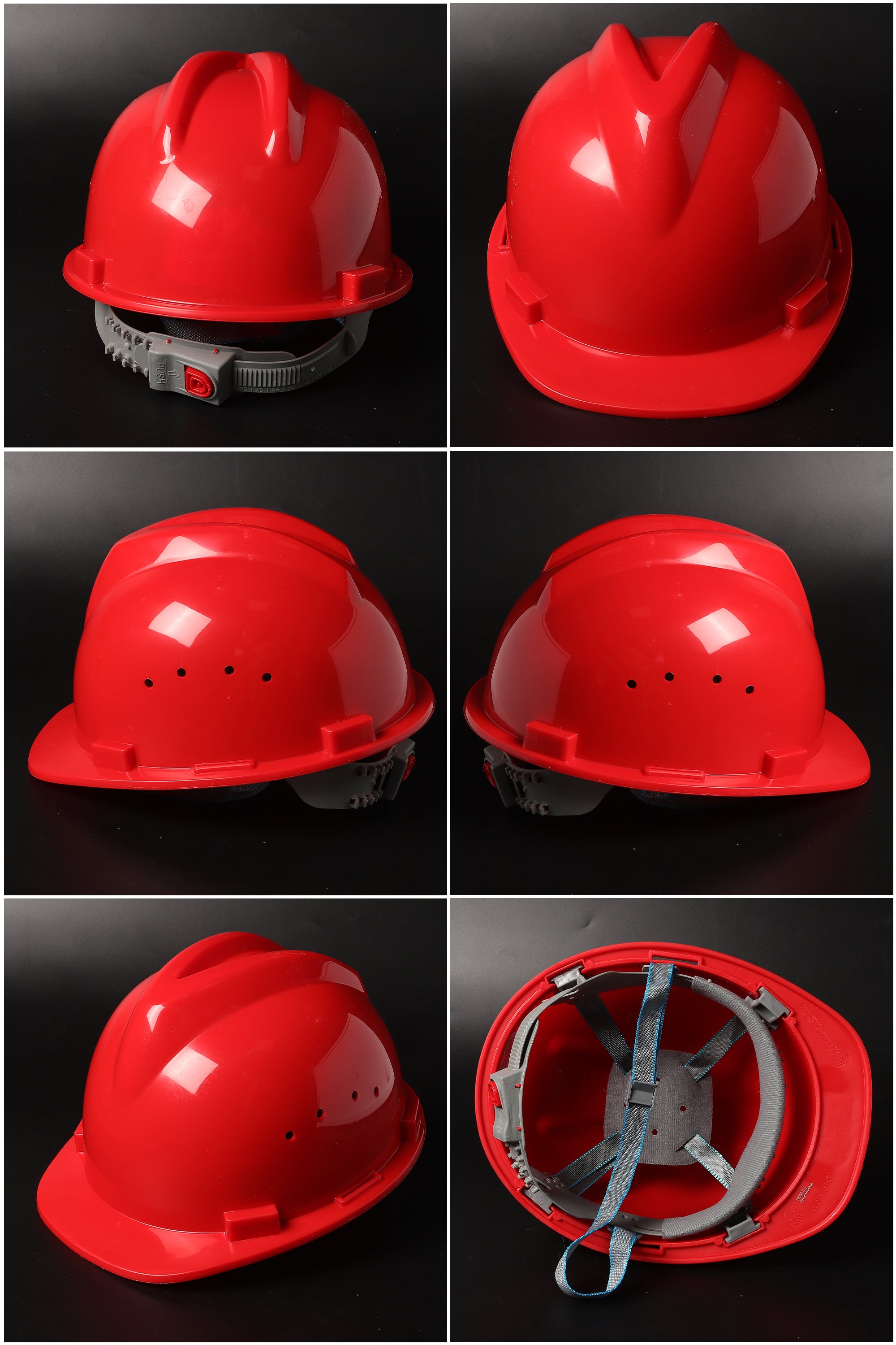 D216 Button-Adjust Hard Hat - PP/PE Cap-Style Safety Helmet