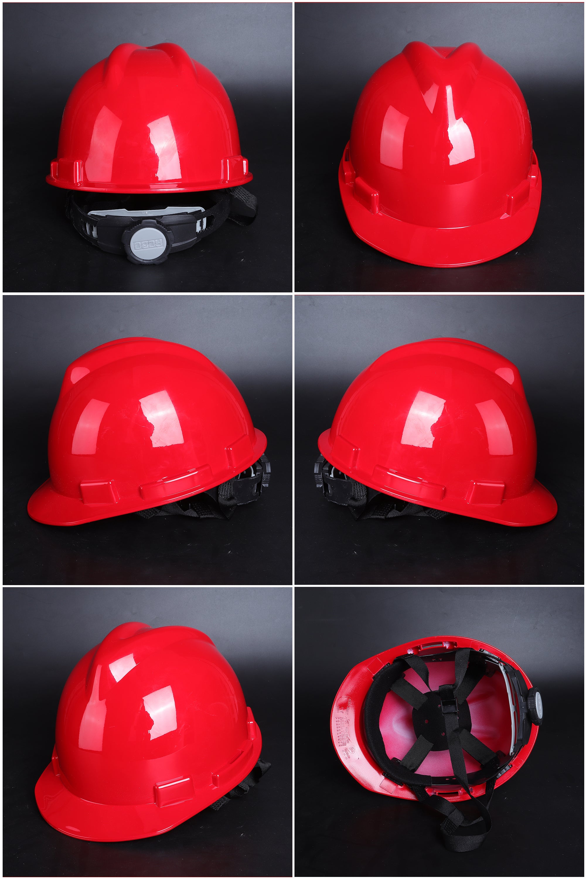 1602V Ratchet Hard Hat - V-Ridge PP/PE Safety Helmet