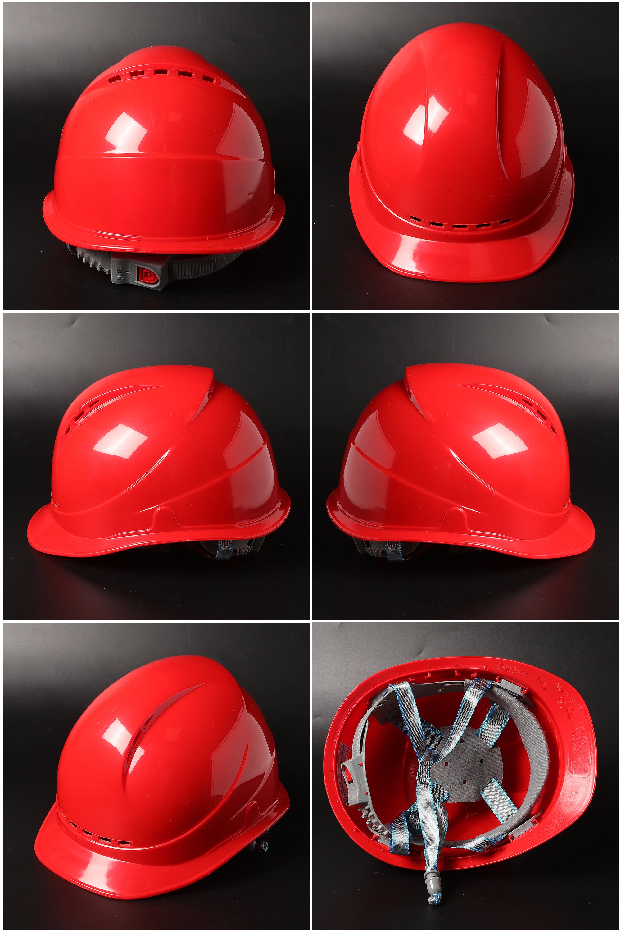 588 Button-Adjust Hard Hat - Vented ABS Safety Helmet