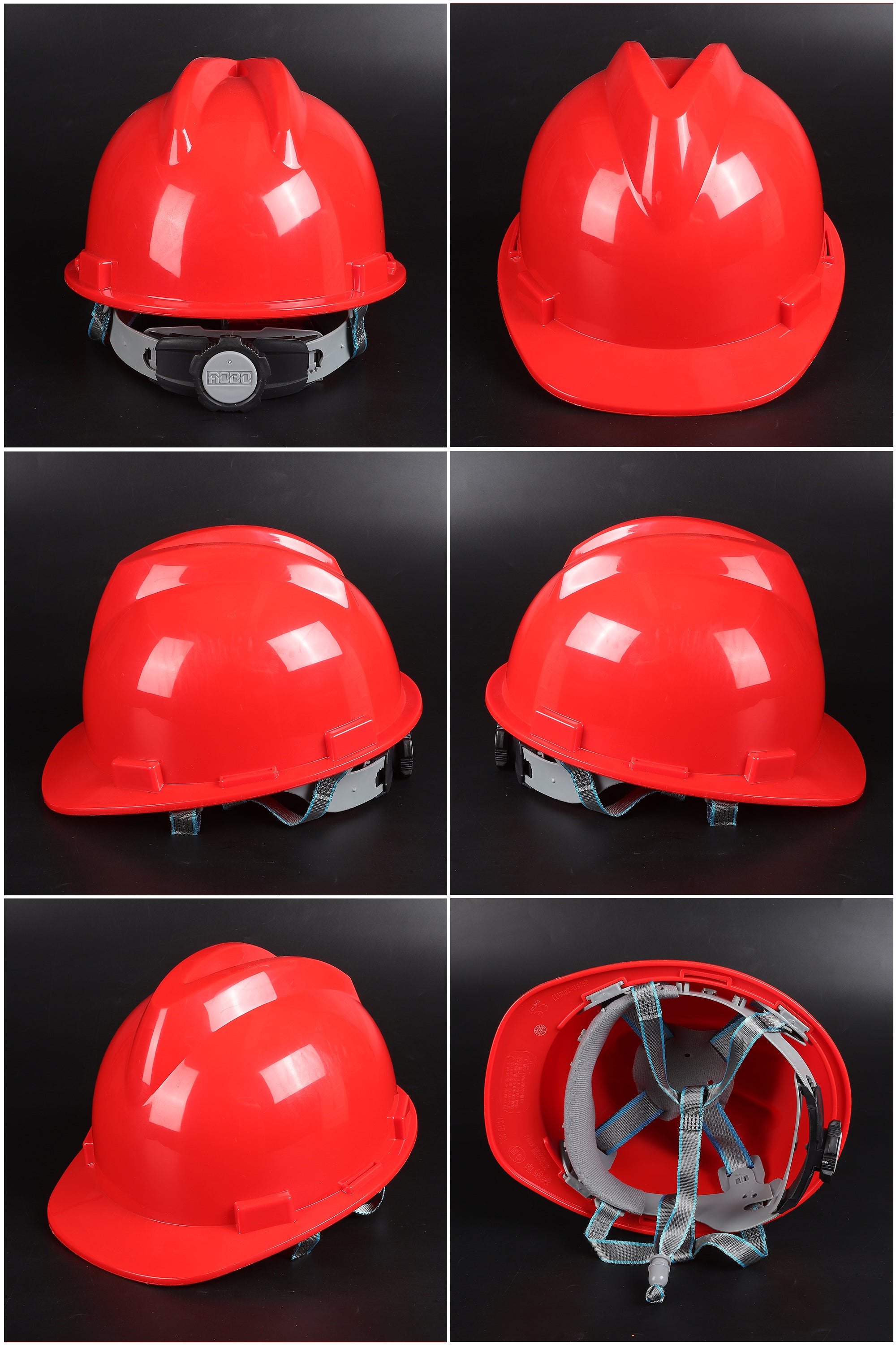 A4 Ratchet Hard Hat - ABS Ribbed Cap-Style Safety Helmet