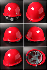 Steel-Rivet Ratchet Hard Hat - Round-Crown SMC Helmet
