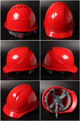 589 Button-Adjust Hard Hat - Vented ABS Safety Helmet