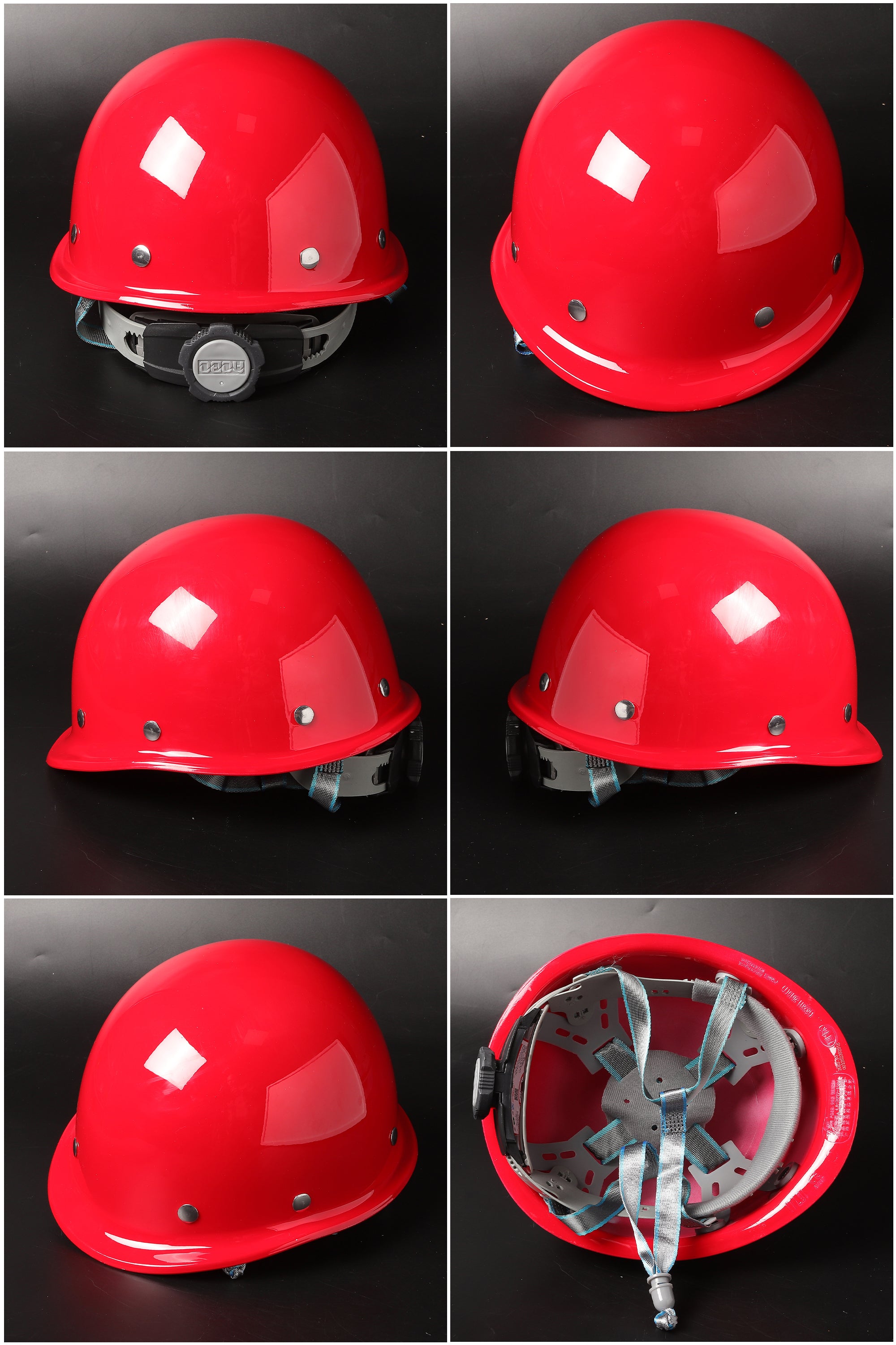 Steel-Rivet B Ratchet Hard Hat - Round-Crown SMC Helmet