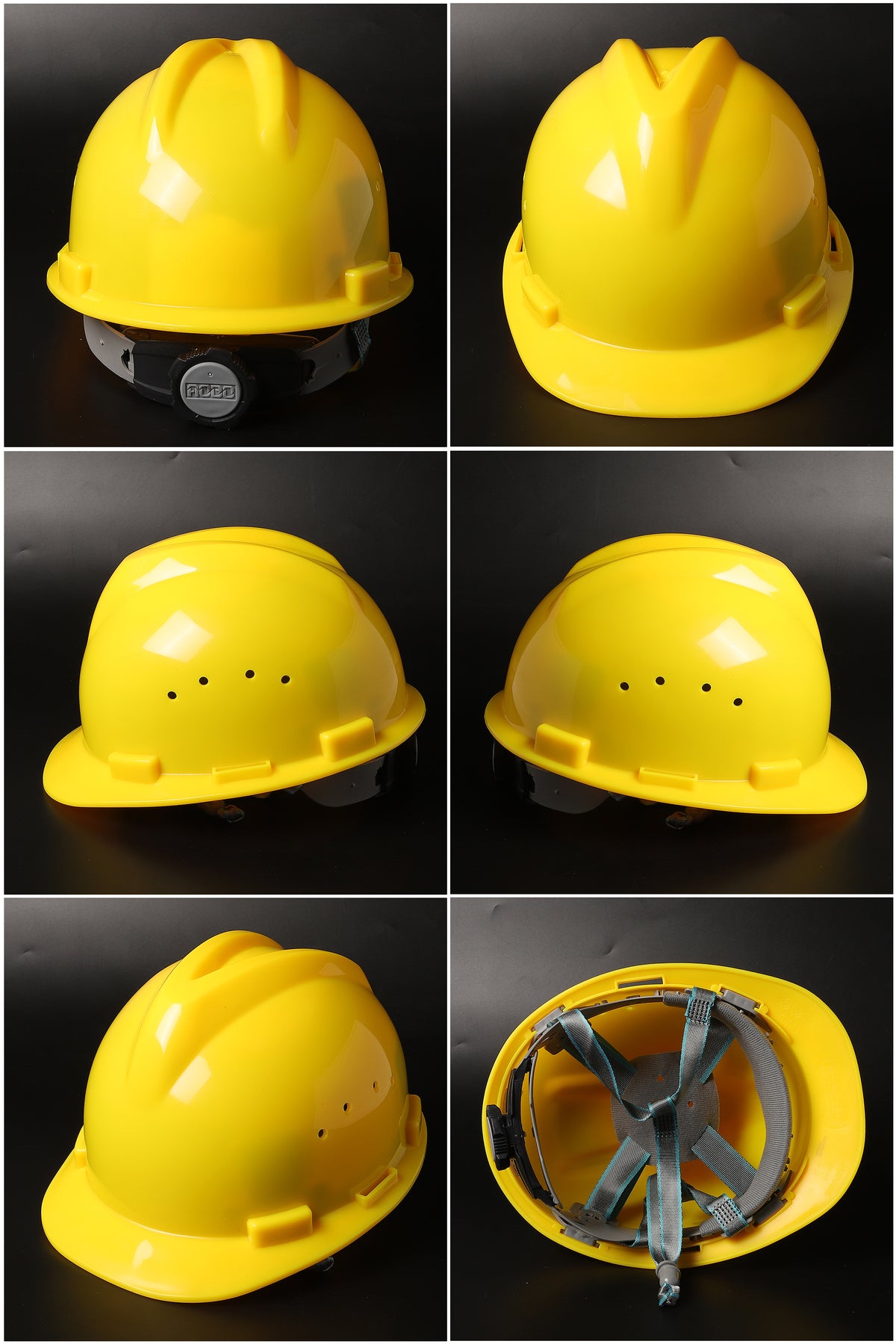 New V216 Ratchet Hard Hat - V-Ridge PP/PE Safety Helmet