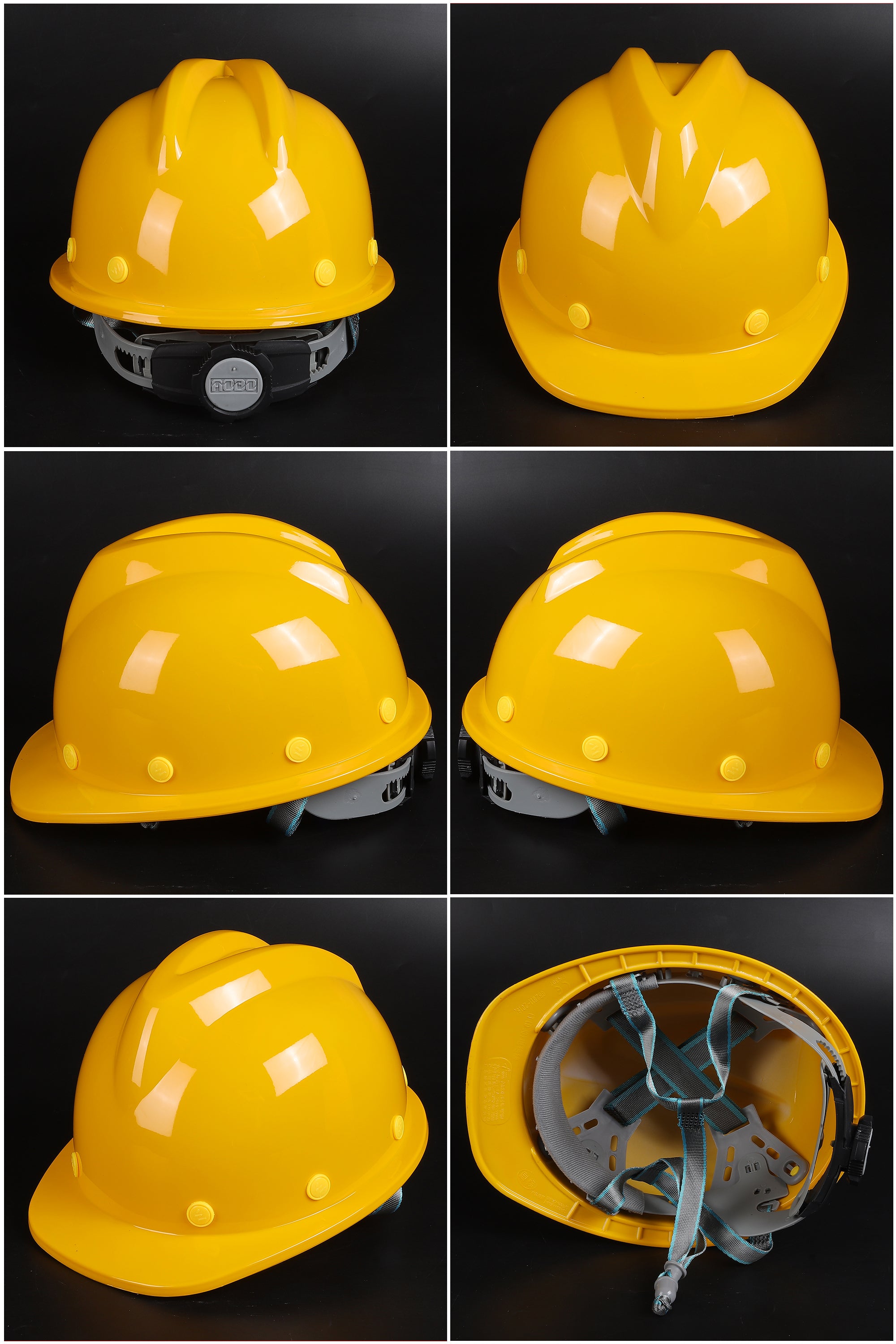 V-A Ratchet Hard Hat - V-Ridge ABS Safety Helmet
