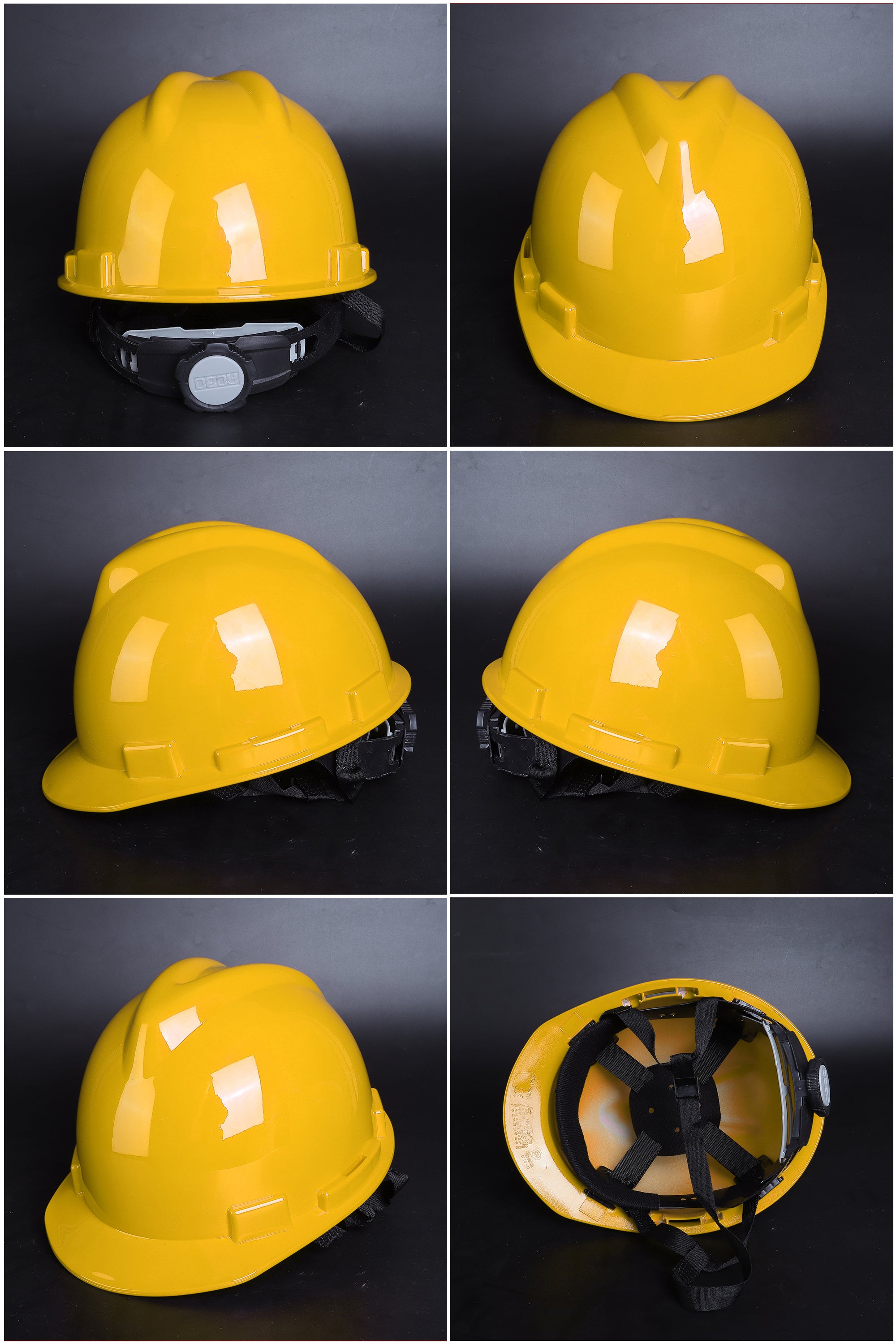 1602V Ratchet Hard Hat - V-Ridge PP/PE Safety Helmet