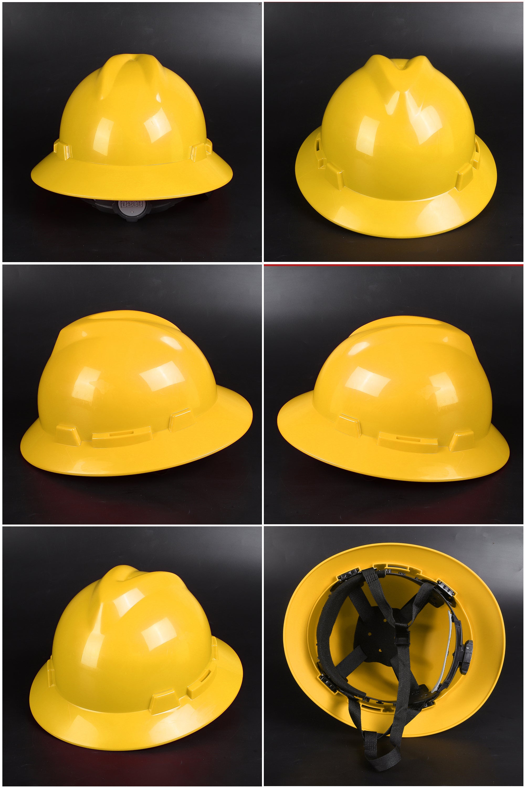 500ABS Full-Brim Ratchet Hard Hat - ABS Safety Helmet