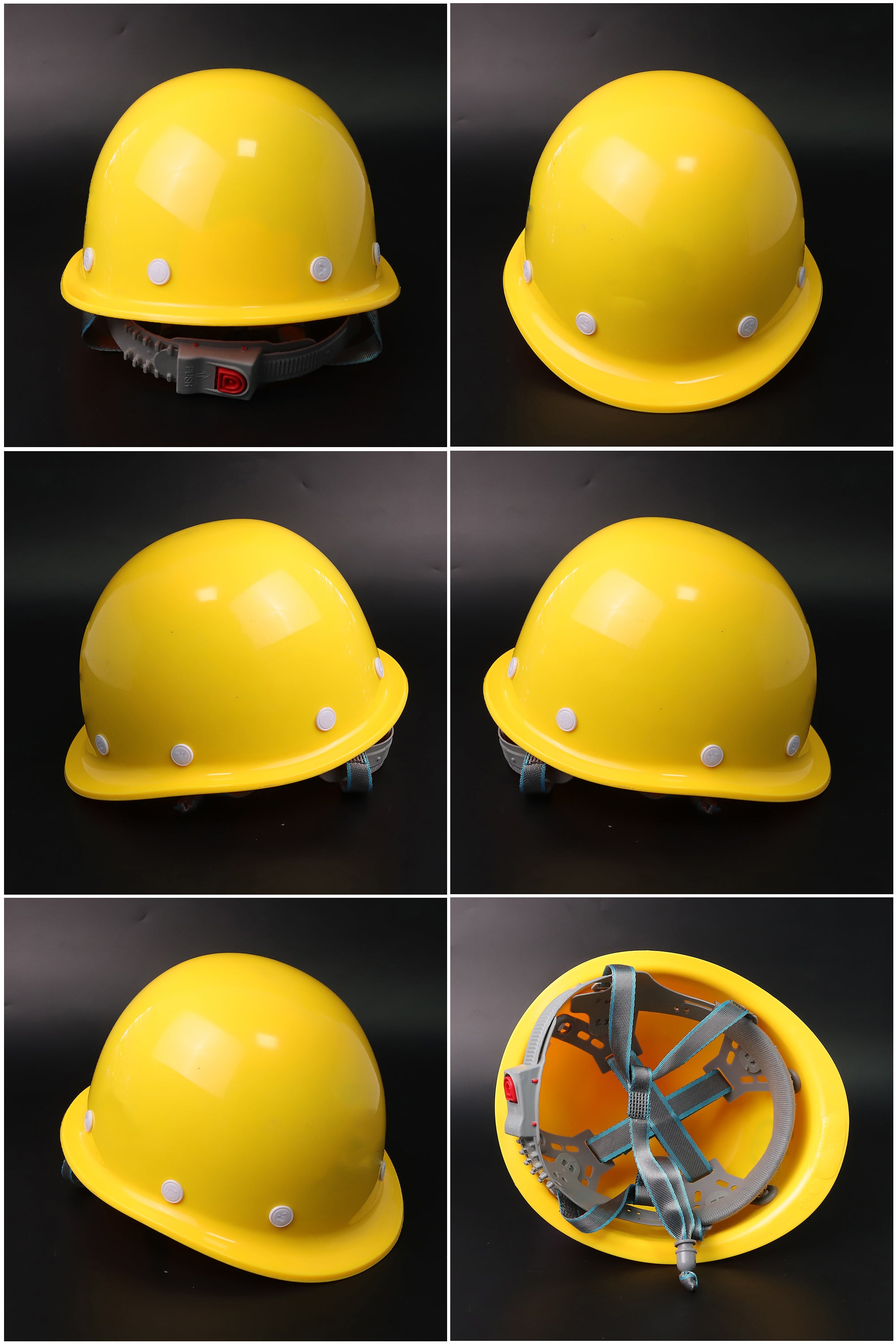 Q5 Button-Adjust Hard Hat - Round-Crown ABS Helmet