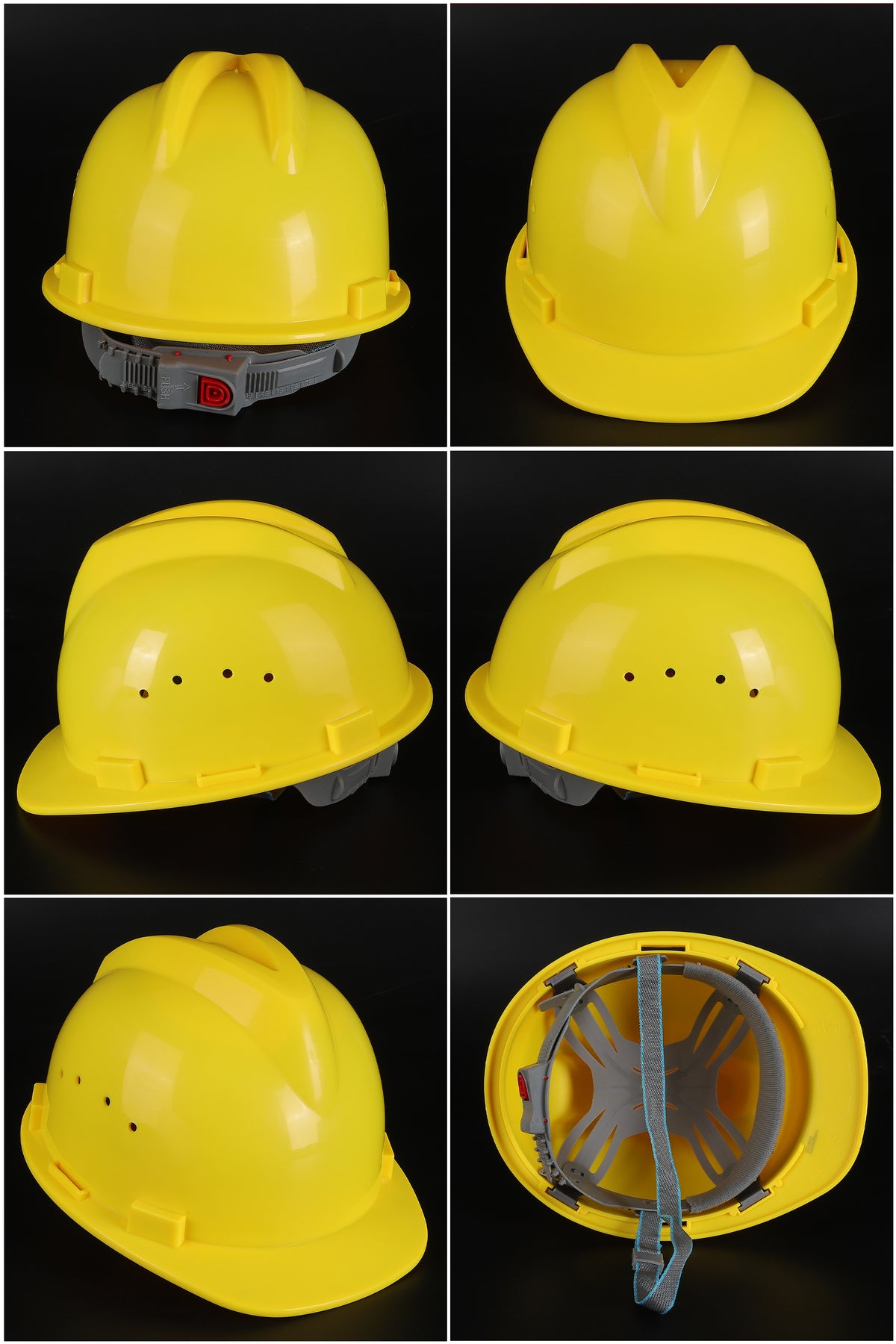 A10 Button-Adjust Hard Hat - PP/PE Cap-Style Safety Helmet