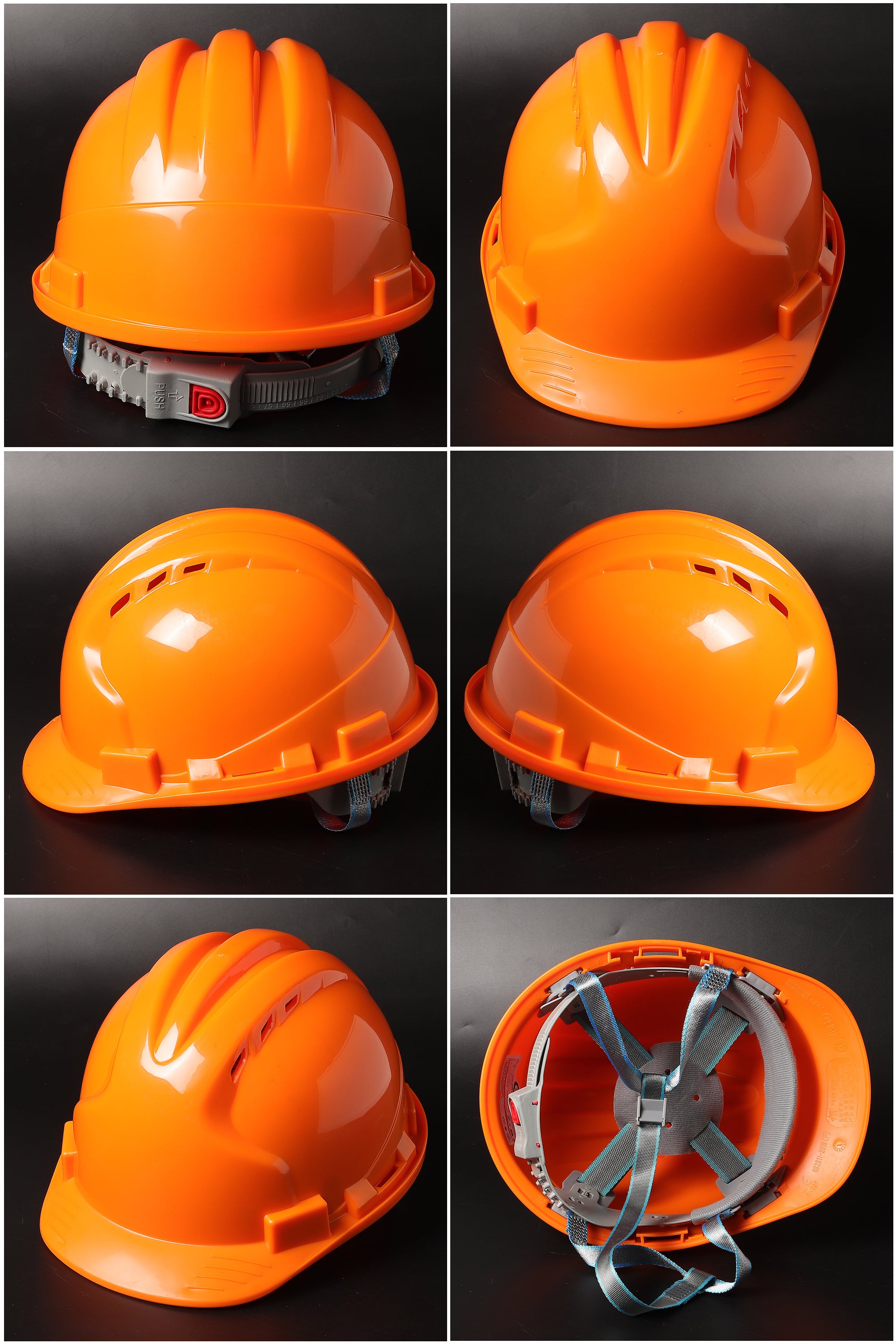 538-C Button-Adjust Hard Hat - Vented PP/PE Safety Helmet
