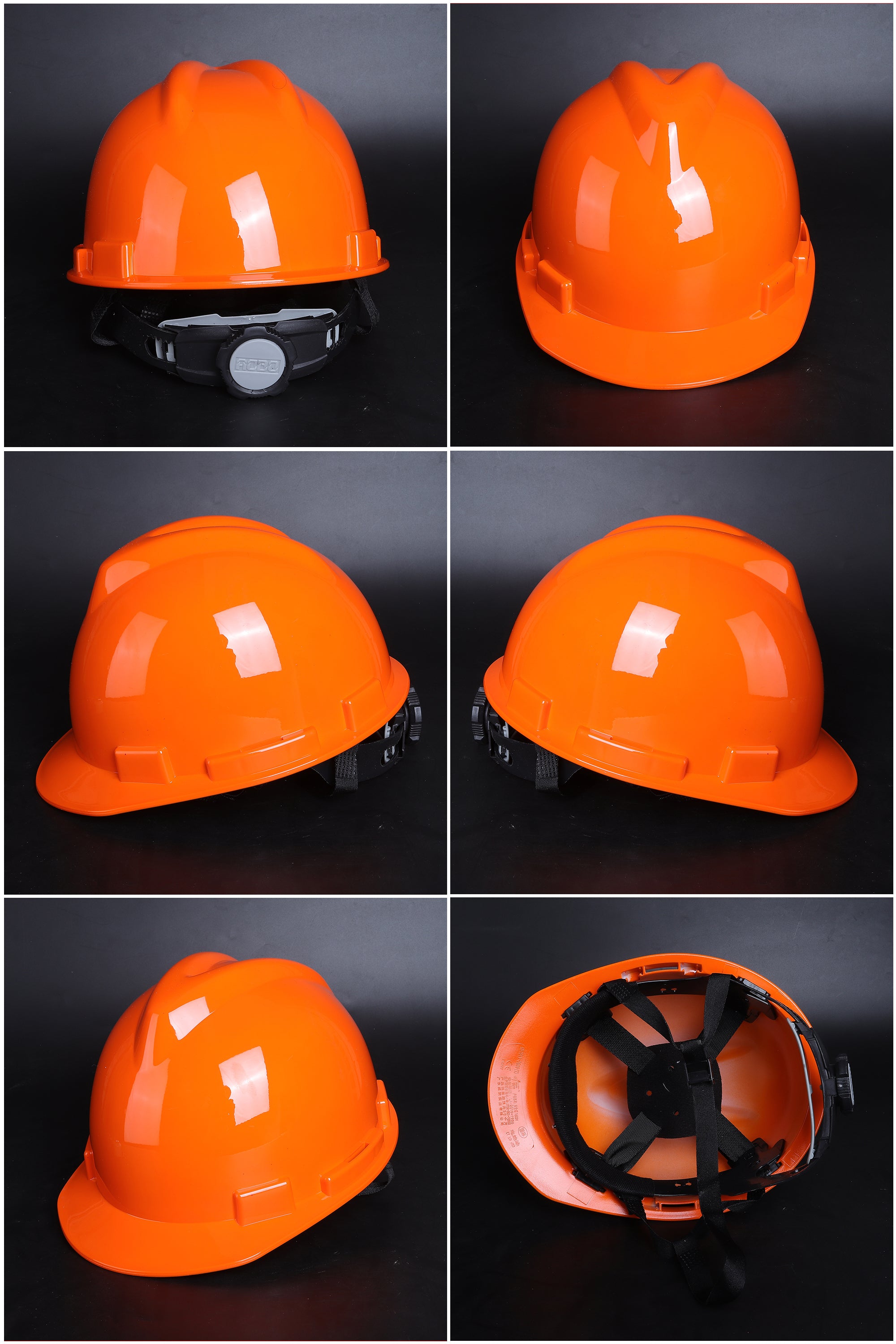 1602V Ratchet Hard Hat - V-Ridge PP/PE Safety Helmet