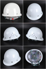 Steel-Rivet W Button-Adjust Hard Hat - Round-Crown PP/PE Helmet