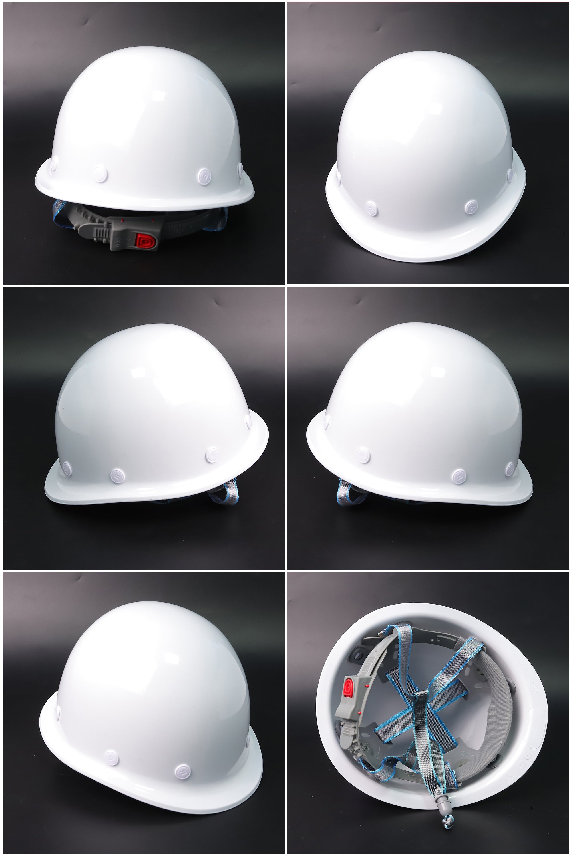 Q5 Button-Adjust Hard Hat - Round-Crown ABS Helmet