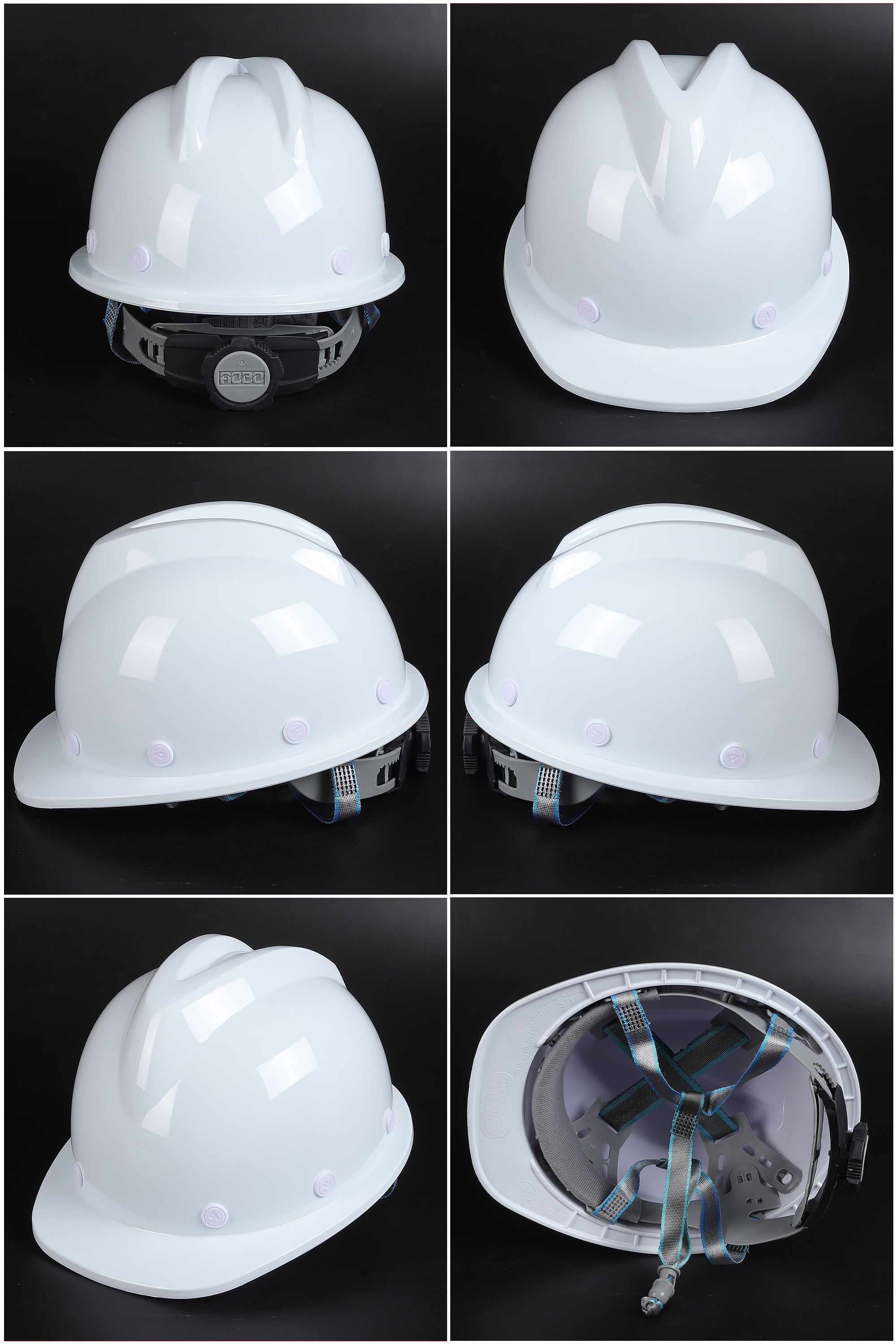 V-A Ratchet Hard Hat - V-Ridge ABS Safety Helmet
