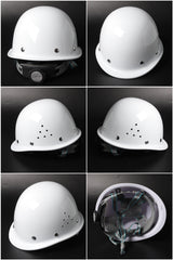 Steel-Rivet G Ratchet Hard Hat - Vented Round-Crown PP/PE Helmet