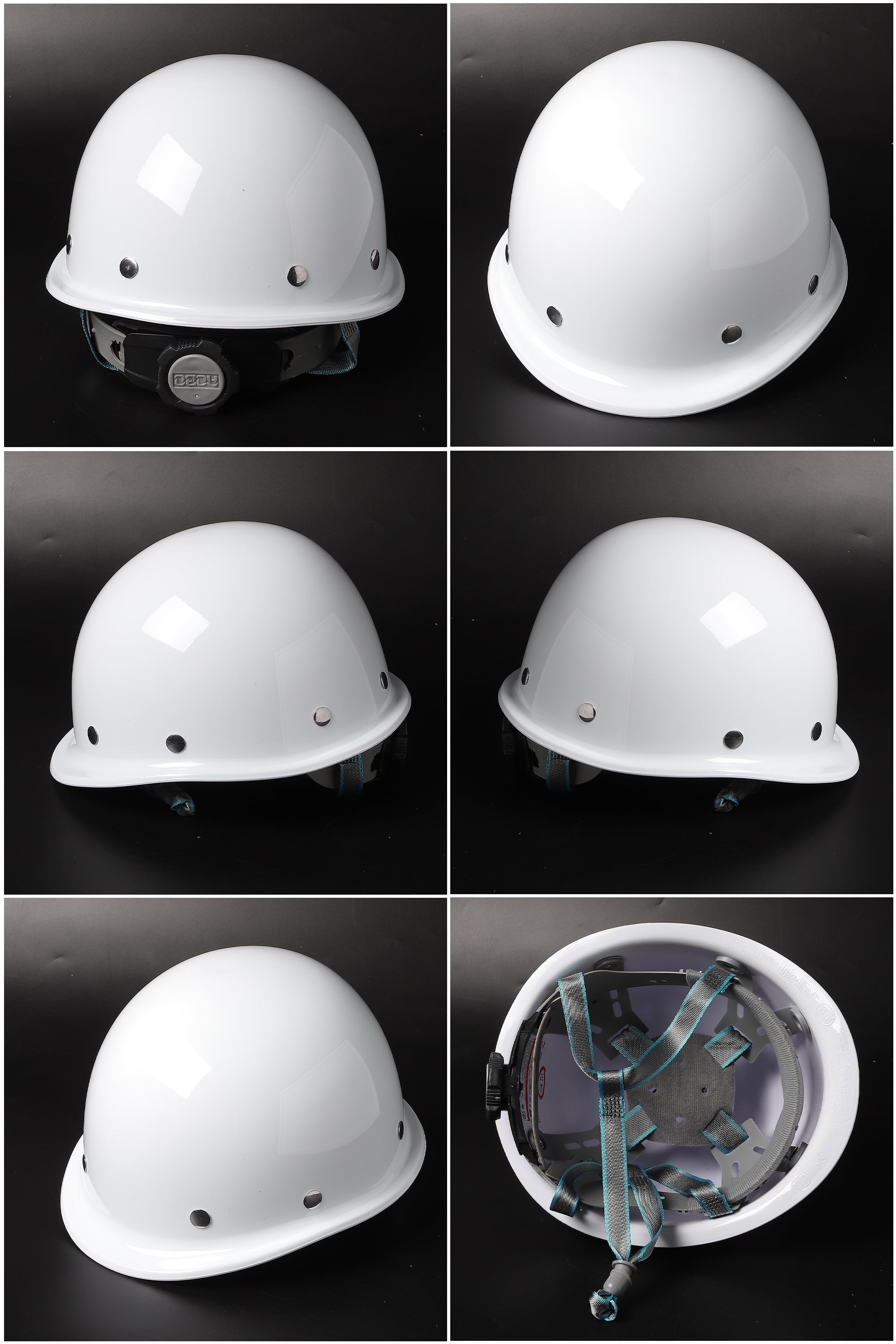 Steel-Rivet B Ratchet Hard Hat - Round-Crown SMC Helmet