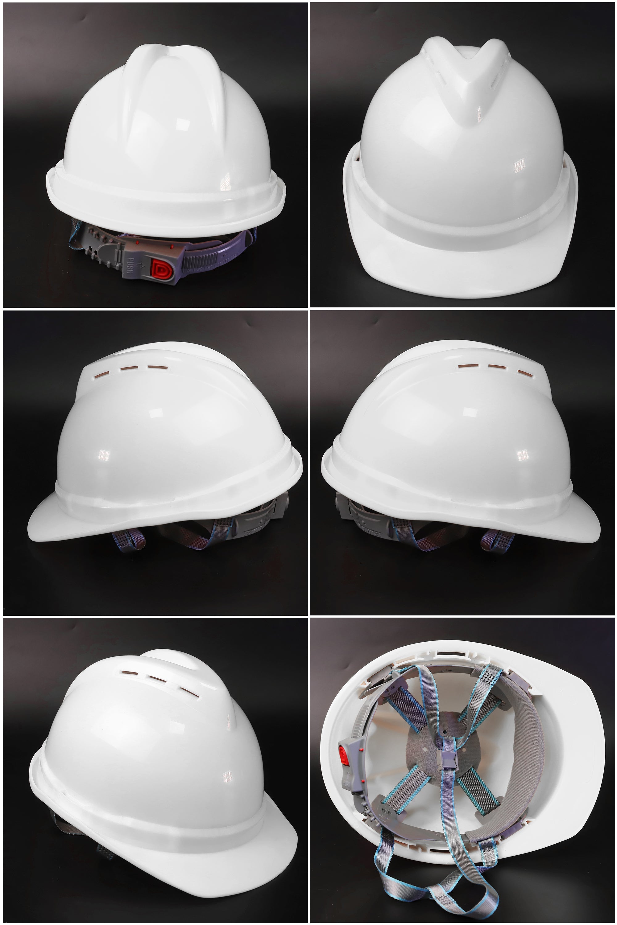 502-C Button-Adjust Hard Hat - PP/PE Cap-Style Safety Helmet