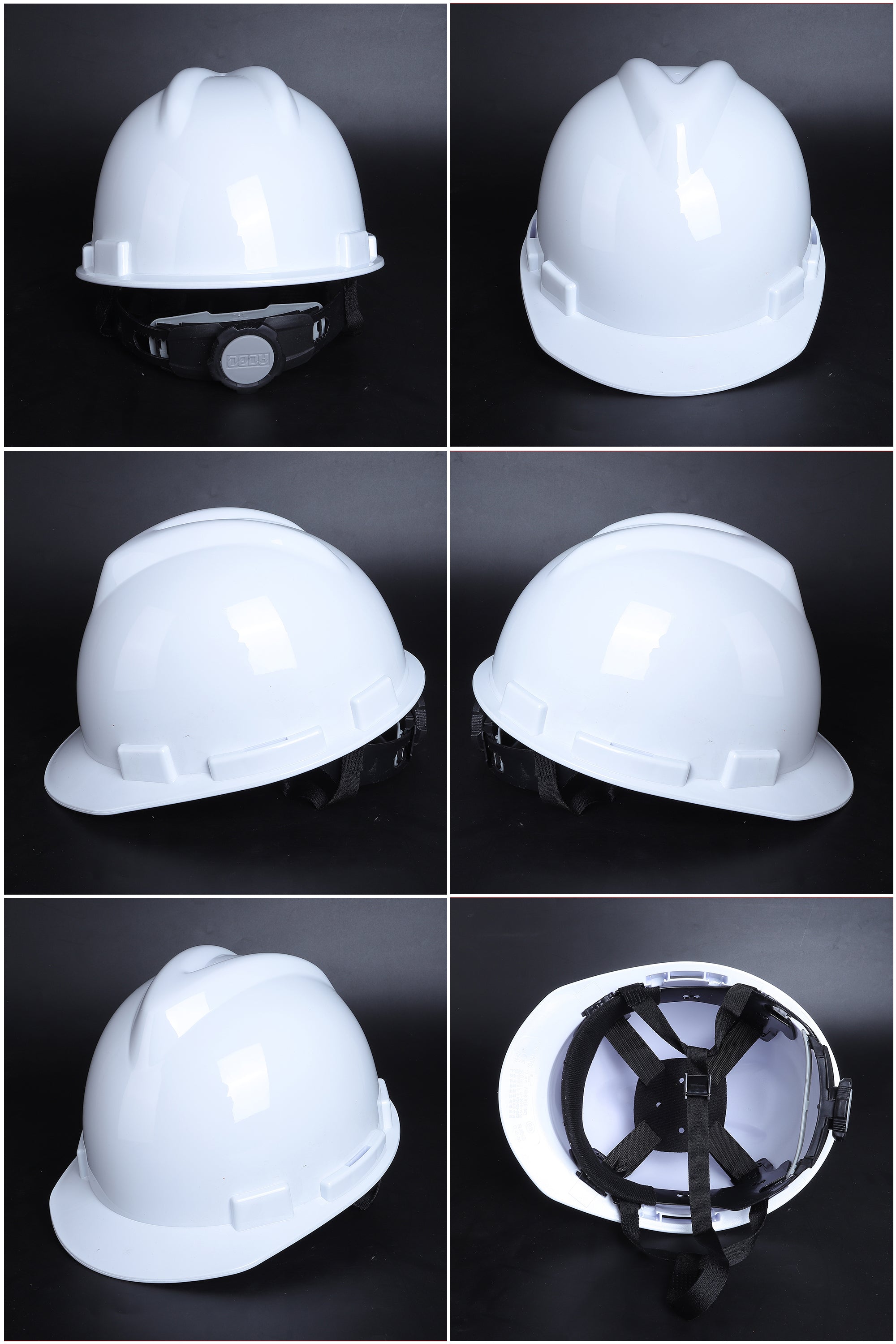 1602V Ratchet Hard Hat - V-Ridge PP/PE Safety Helmet