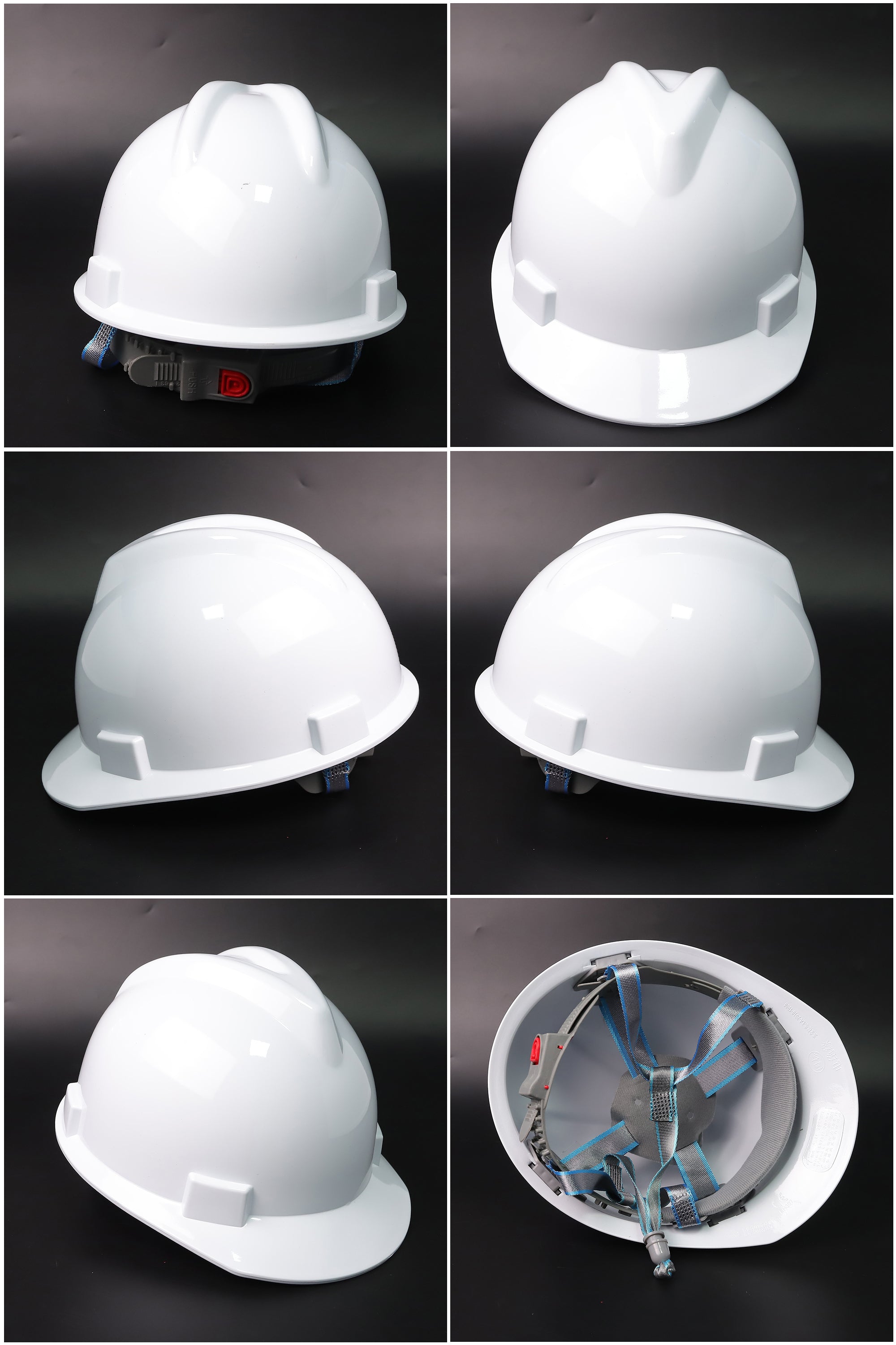 1601V Button-Adjust Hard Hat - V-Ridge SMC Safety Helmet
