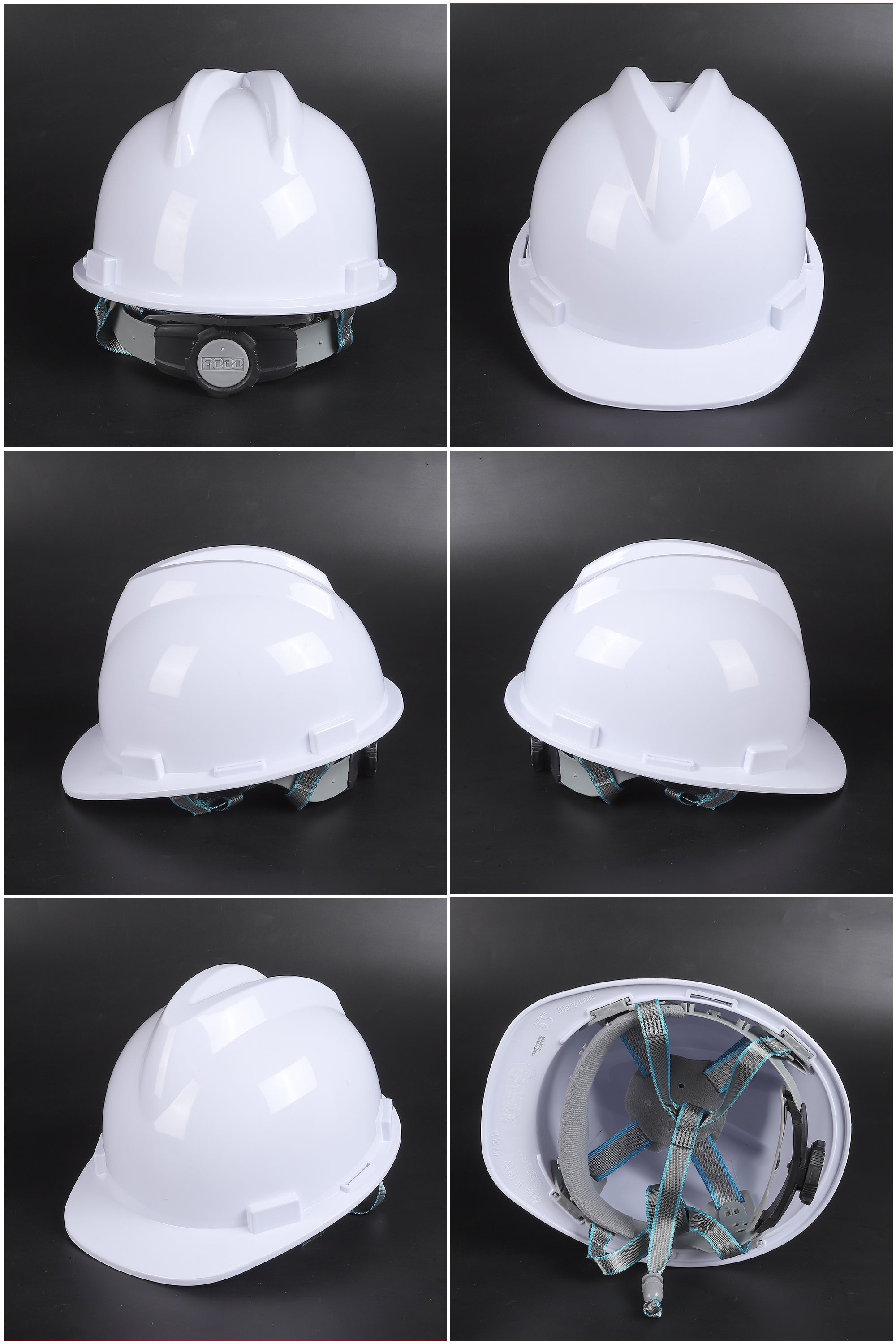 A4 Ratchet Hard Hat - ABS Ribbed Cap-Style Safety Helmet