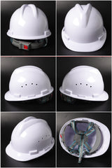 New V216 Button-Adjust Hard Hat - V-Ridge PP/PE Safety Helmet