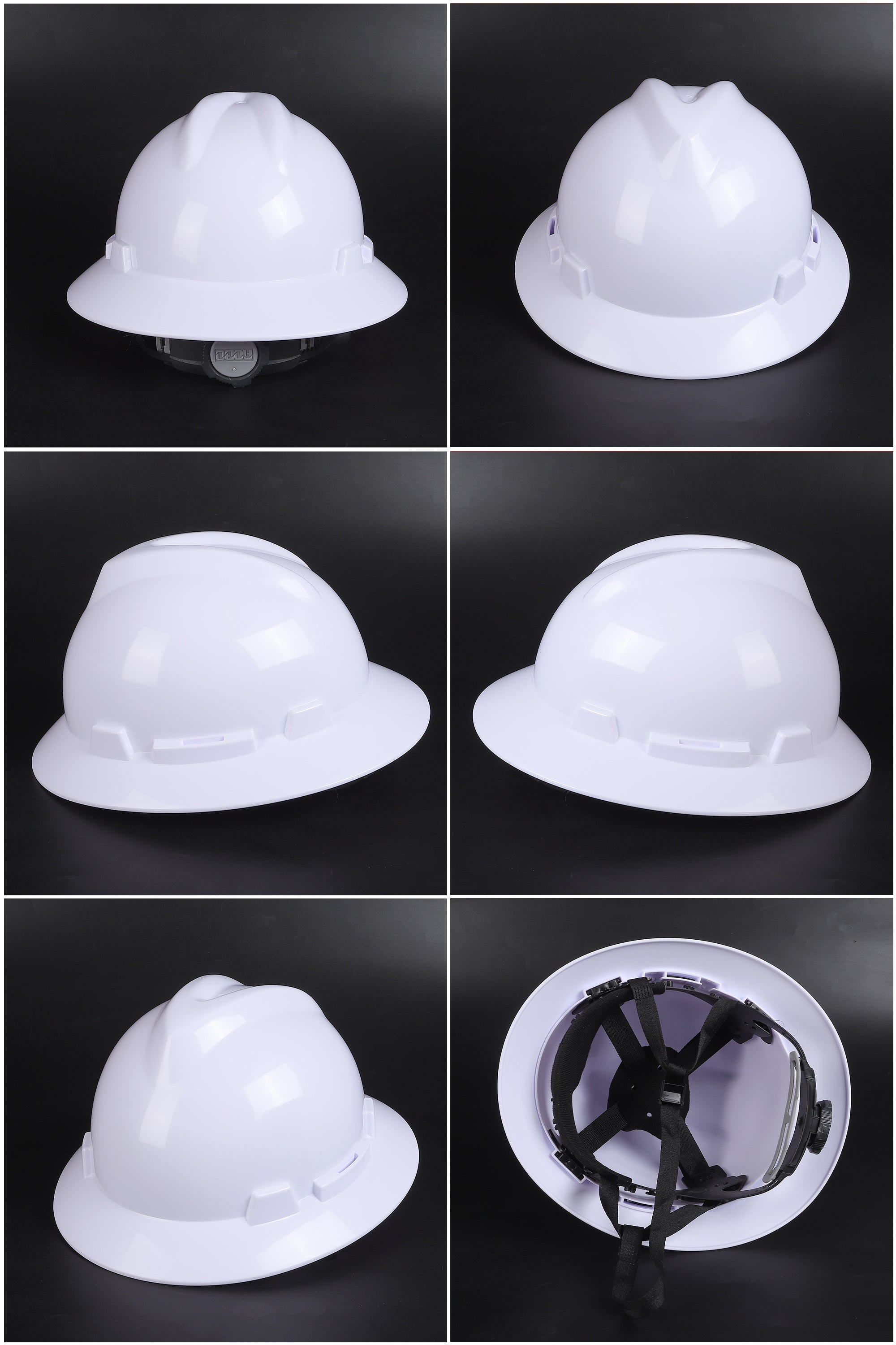500ABS Full-Brim Ratchet Hard Hat - ABS Safety Helmet