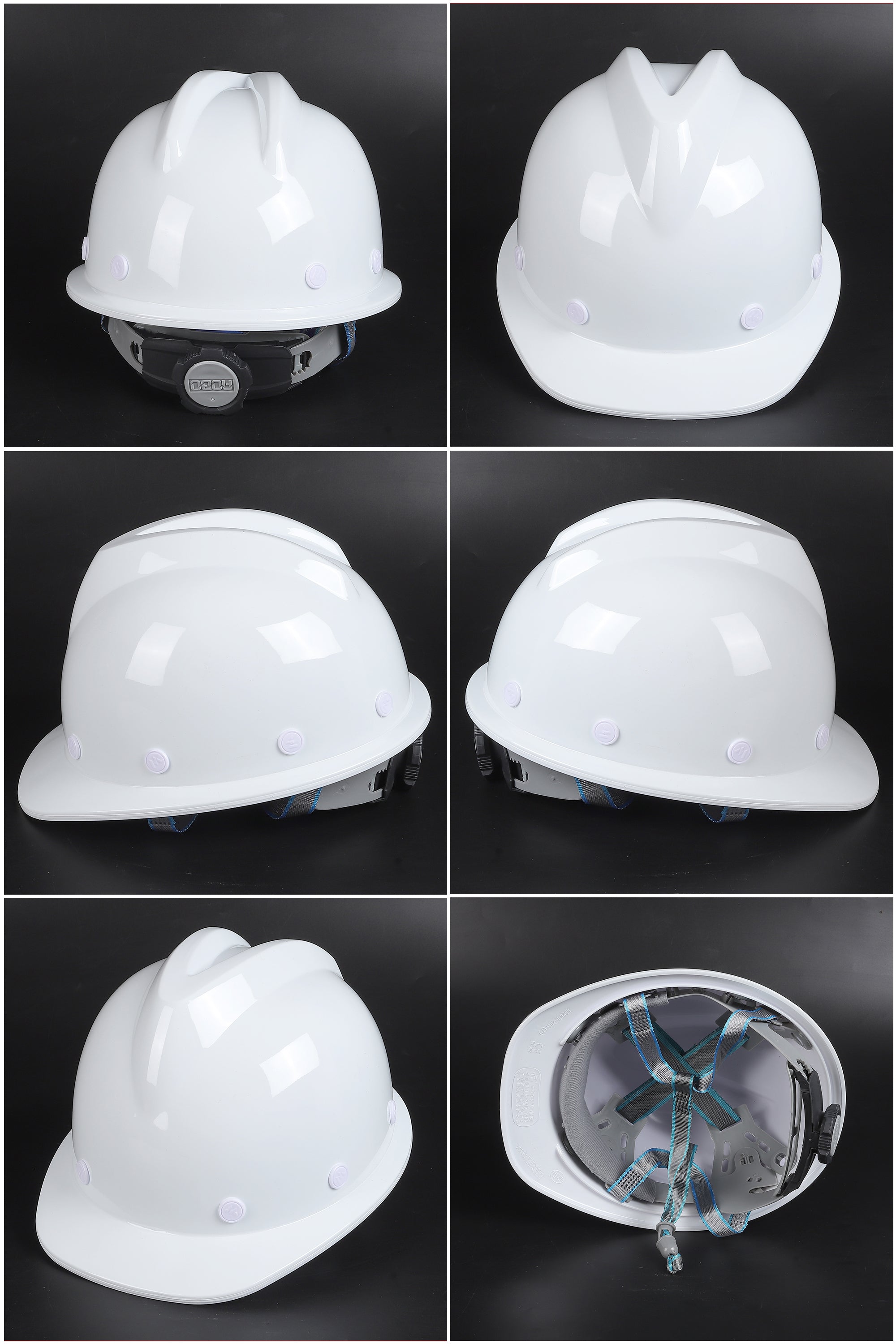 V-C Ratchet Hard Hat - V-Ridge PP/PE Safety Helmet
